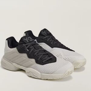 Y-3 Kids Barricade Tennis Shoes in Black and White